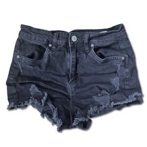 Bluenotes Black Denim Shorts